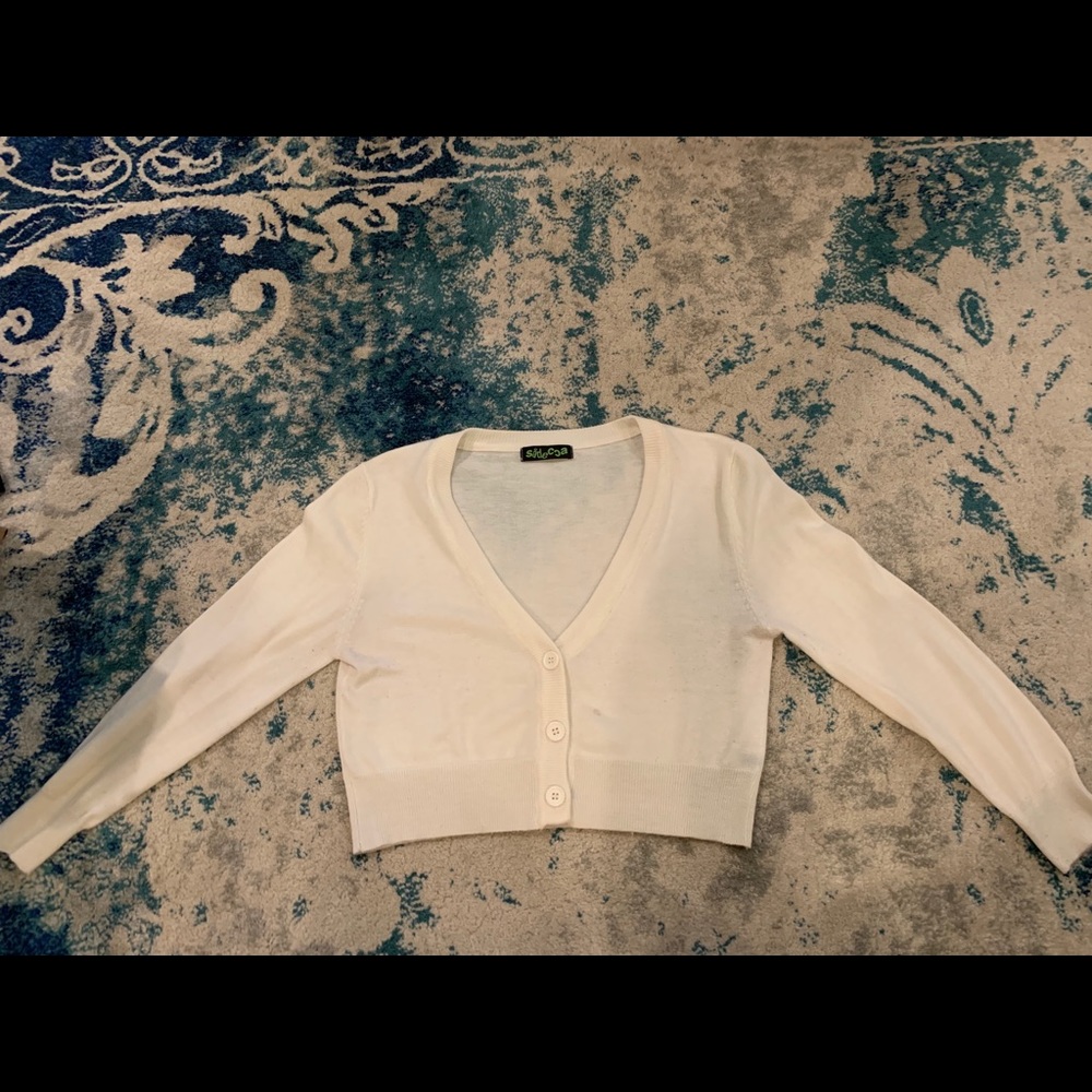 Cropped retro cardigan